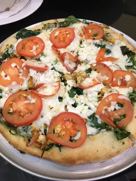 Sergio’s pizza crust is made in-house and baked on a pizza stone. | Photo Jacob Threadgill
