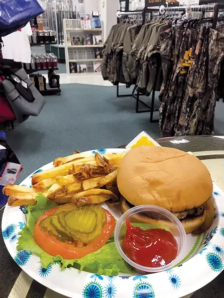 The classic onion burger is one of seven types of onion burgers on the 4U Café menu. - JACOB THREADGILL