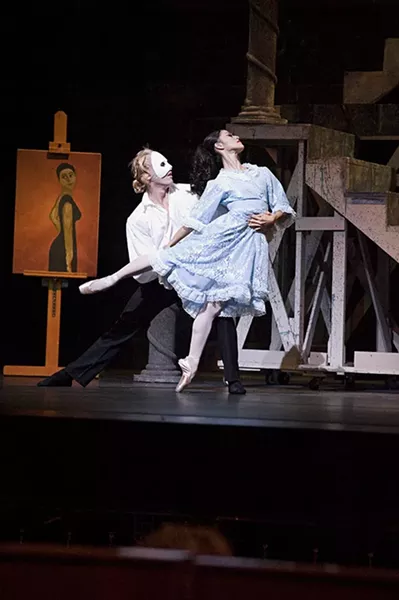 Miki Kawamura right and Ronnie Underwood in Jacob Sparso’s The Phantom of the Opera. - OKLAHOMA CITY BALLET / PROVIDED