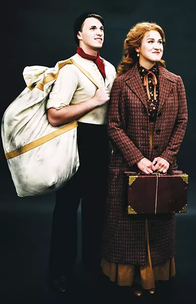 Ian Marcontell as Frederick Barrett and Jessica Anne Martens as Kate Murphy in Lyric Theatre’s Titanic: The Musical - K. TALLEY PHOTOGRAPHY / PROVIDED