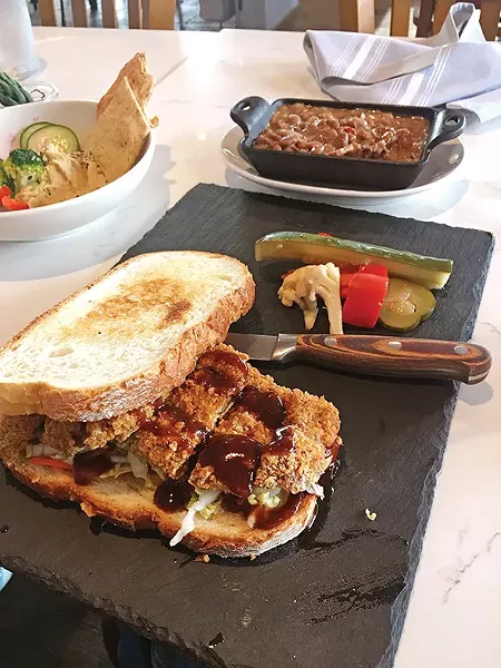 Katsu sando with cowboy cassoulet - JACOB THREADGILL