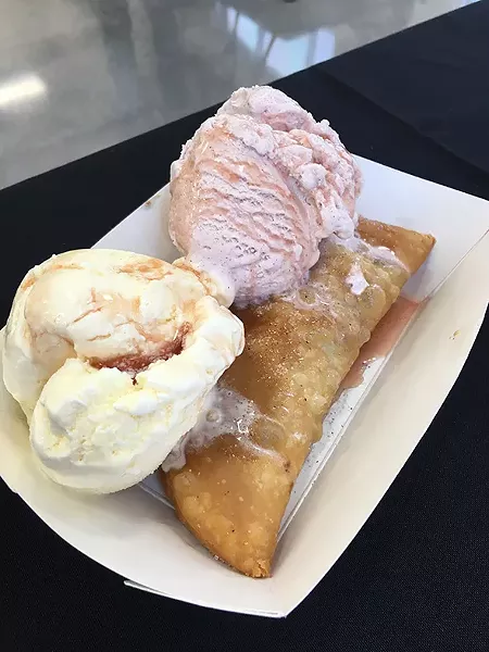 The Ultimate Minneapple Pie — a deep-fried apple pie with vanilla and cinnamon ice cream — won the Fairest of them All prize at the 2019 Taste of a Fair competition. - JACOB THREADGILL