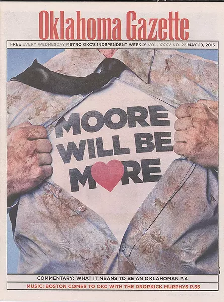 The cover of Gazette after the largest tornado in the state’s history hit Moore in May 2013. - PHOTO GAZETTE/FILE