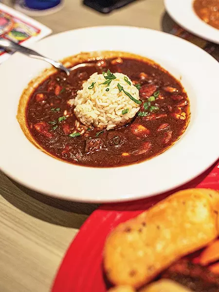 Chicken and sausage gumbo from Razzoo’s Cajun Cafe - ALEXA ACE