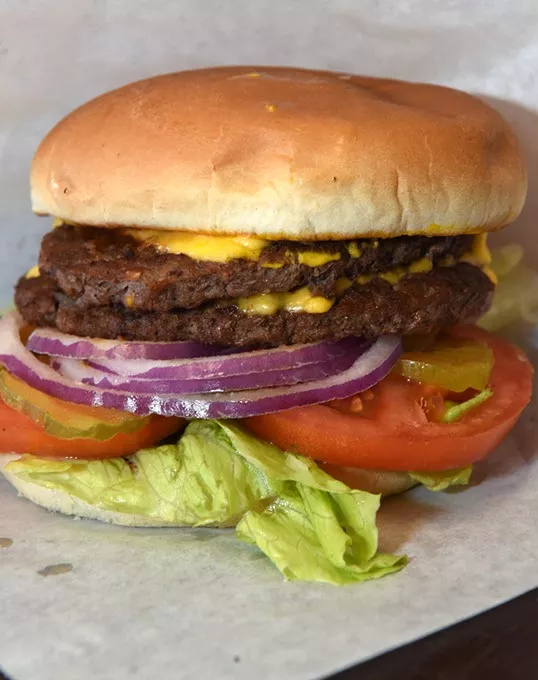 Jumbo Cheeseburger at Big Ed's Hamburgers, 12209 N. Pennsylvania Avenue in Oklahoma City, 12-21-15. - MARK HANCOCK