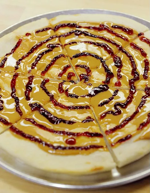 PB&J Pizza at Pizza 23 in Oklahoma City, Monday, March 2, 2015. - GARETT FISBECK
