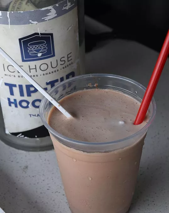 Chocolate Reese's shake of the day at Ice House. mh