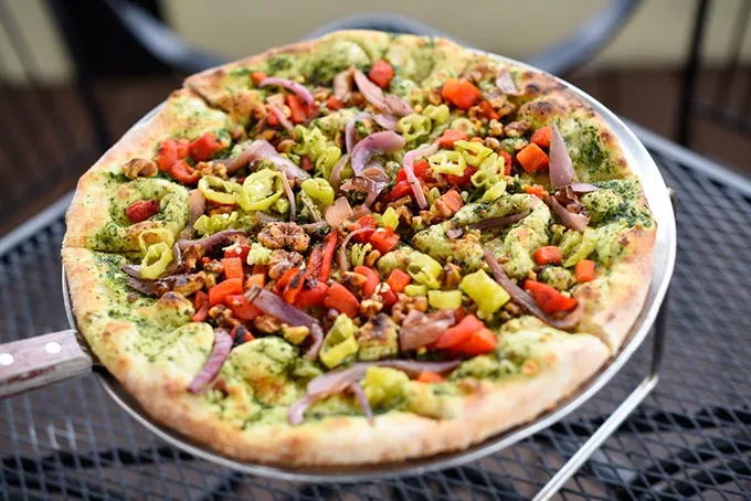 The Brandon vegan pizza at The Wedge, Friday, March 18, 2016. - GARETT FISBECK