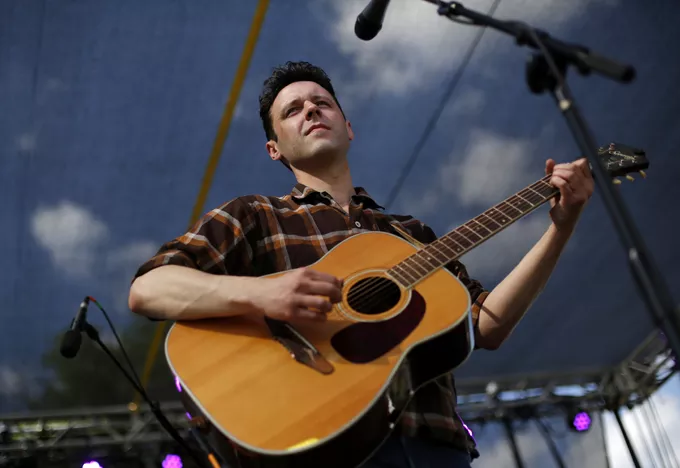 The Cactus Blossoms perform during the Queen of the Prairie festival in Guthrie, Friday, May 1, 2015. - GARETT FISBECK