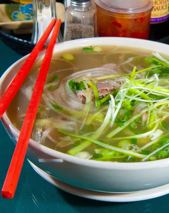 Rare Steak Noodle Soup at Pho Thai Nguyen. mh