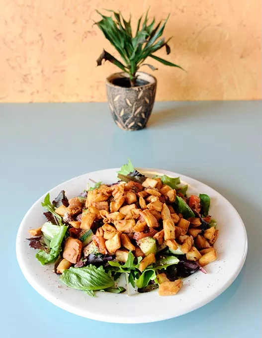 Fatoush Salad at Simply Falafel in Edmond, Wednesday, Feb. 11, 2015. - GARETT FISBECK