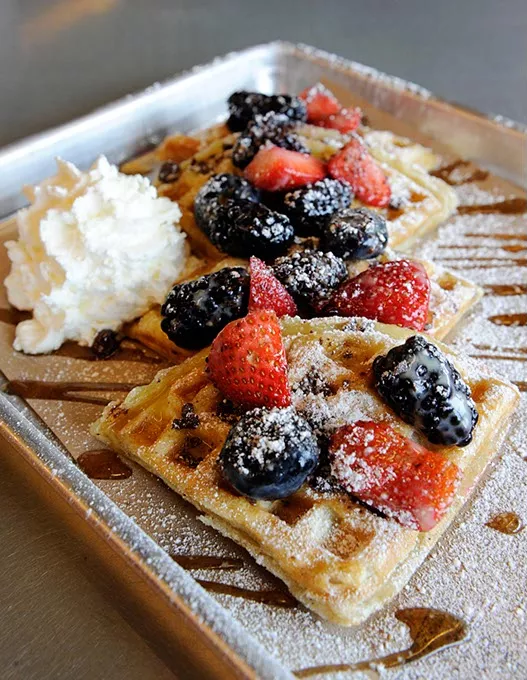 Build Your Own Waffle at Waffle Champion, Tuesday, March 3, 2015. - GARETT FISBECK