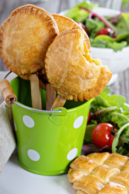 Savory hand pies with chicken and vegetables - BIGSTOCK