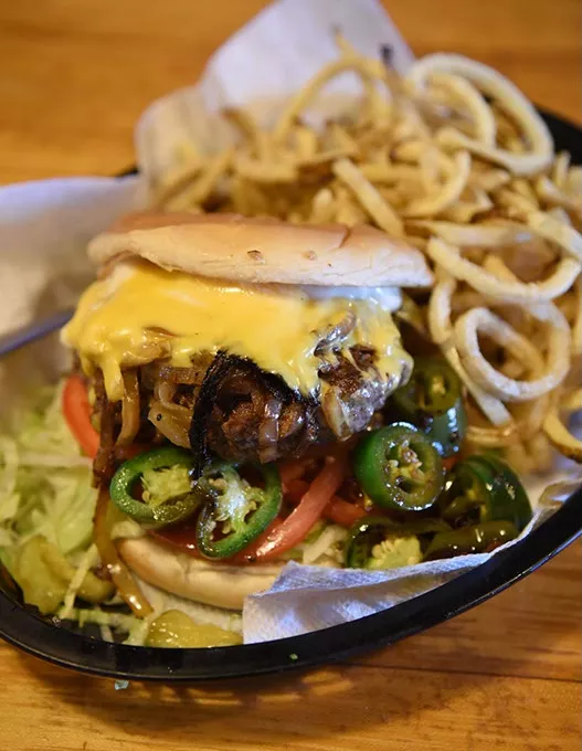 Cheesburger basket at Nic's Grill, 1201 N. Pennsylvania Avenue in Oklahoma City, 12-23-15. - MARK HANCOCK