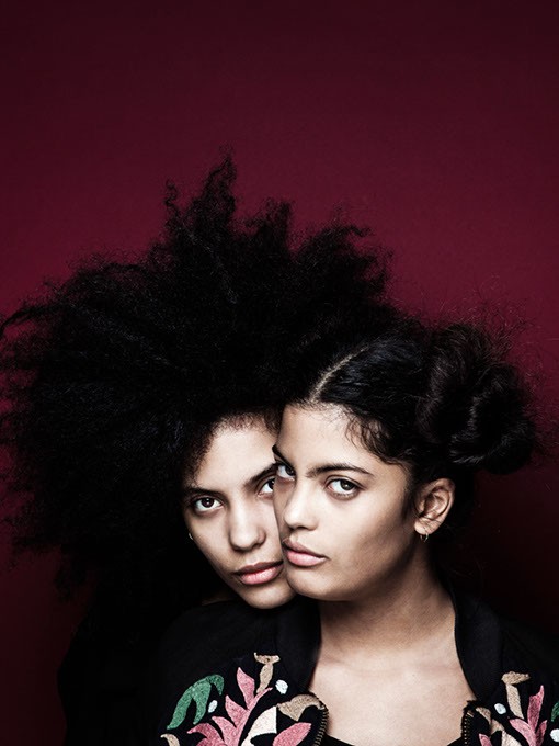 French Cuban twins, Lisa-Kainde and Naomi Diaz, form the band Ibeyi "ee-bey-ee" which means "twins" in Yoruban.