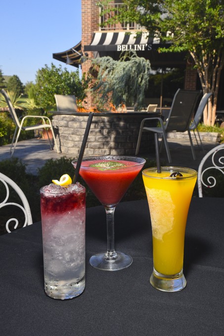 The Italian Fall Festival at Bellini's Ristorante will feature 3 of their favorite drinks, from left, the Park Ale Princess, the Basil Grande, and the Peach Bellini, 9-21-15. - MARK HANCOCK