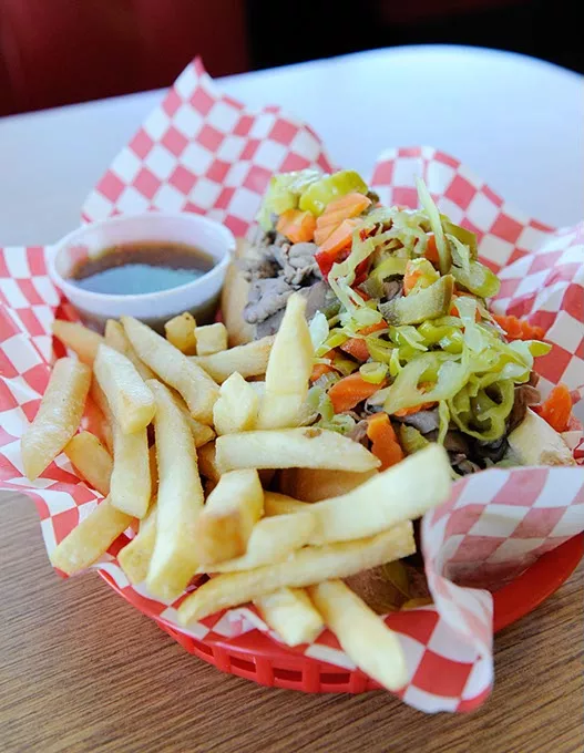 Italian beef and sausage sandwich at Cal's Chicago in Oklahoma City, Thursday, Nov. 12, 2015. - GARETT FISBECK
