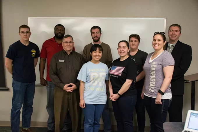 Student Veterans of America meeting at Oklahoma Christian in Edmond. - ABBY BELLOW