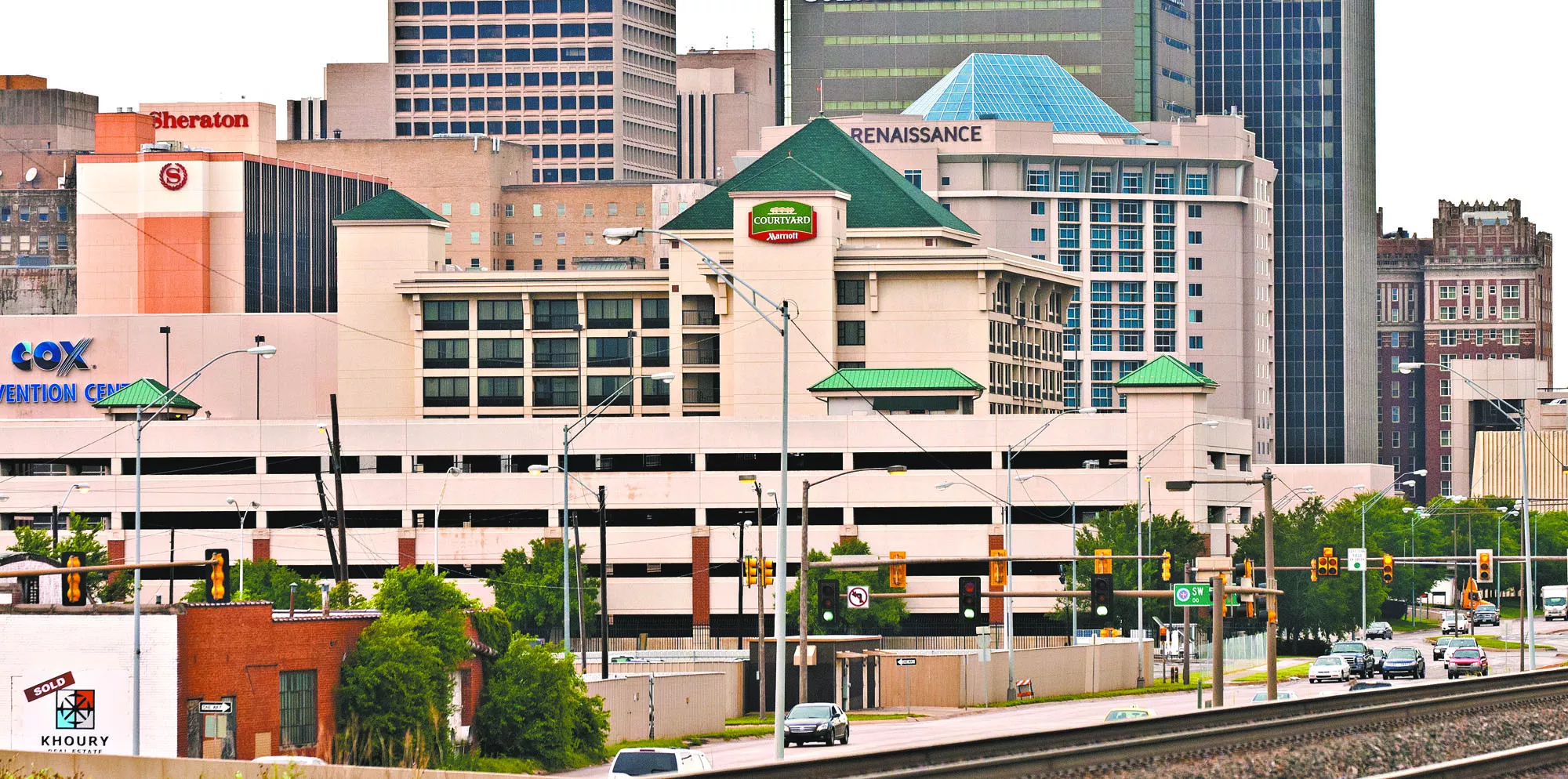 Oklahoma City Faces Multiple Decisions On A Proposed Hotel That S From Left The Sheraton Courtyard Marriott Renaissance And Skirvin Hilton Hotels Can Be Seen Downtown In Okc Mh
