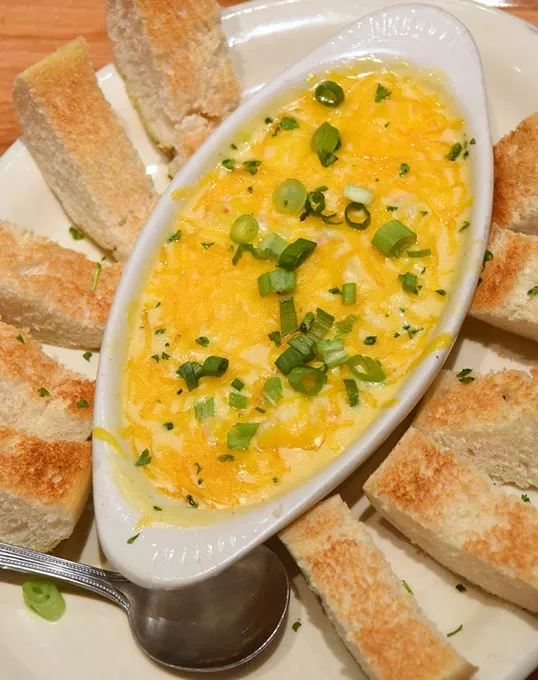 Shrimp and crab fondue at The Shack, 13801 Quail Pointe Drive, just North of Memorial near May Avenue, 9-11-15. - MARK HANCOCK