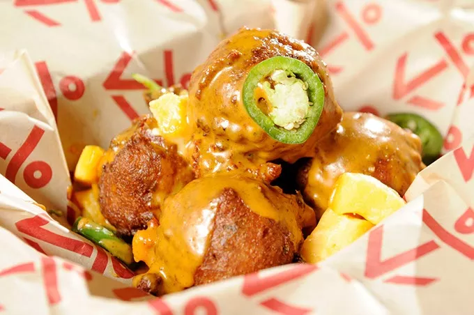 Cheddar and jalapeño hush pups at Anchor Down in Oklahoma City, Tuesday, Dec. 8, 2015. - GARETT FISBECK