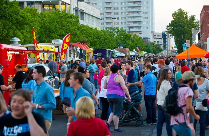 People flock to the streets around H and 8th for a night of food, music and art.Photo/Shannon Cornman - SHANNON CORNMAN