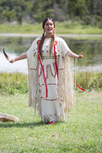 Q&#146;orianka Kilcher portrays Oklahoma storyteller Te Ata in a film produced by the Chickasaw Nation. (Chickasaw Nation / provided)