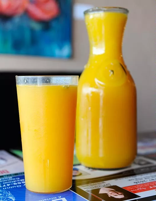 Fresh squeezed Orange Juice at Classen Grill in Oklahoma City, Friday, Sept. 18, 2015. - GARETT FISBECK