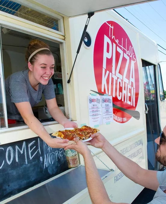 The Hall's Pizza Kitchen was spotted at Blue 7. They are Oklahoma's original wood fired oven pizza truck. Photo/Shannon Cornman - SHANNON CORNMAN