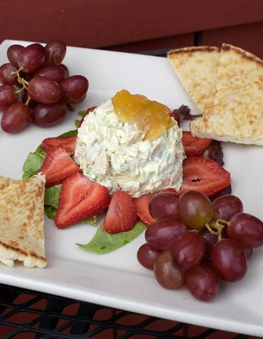 Mediterranean curried chicken salad at Paseo Grill, Thursday, July 27, 2017. - GARETT FISBECK