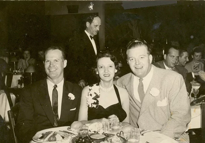 R. Duane Conner, his wife Jean, and Bill Alexander in San Francisco, 1953. - LYNNE ROSTOCHIL’S COLLECTION - PROVIDED