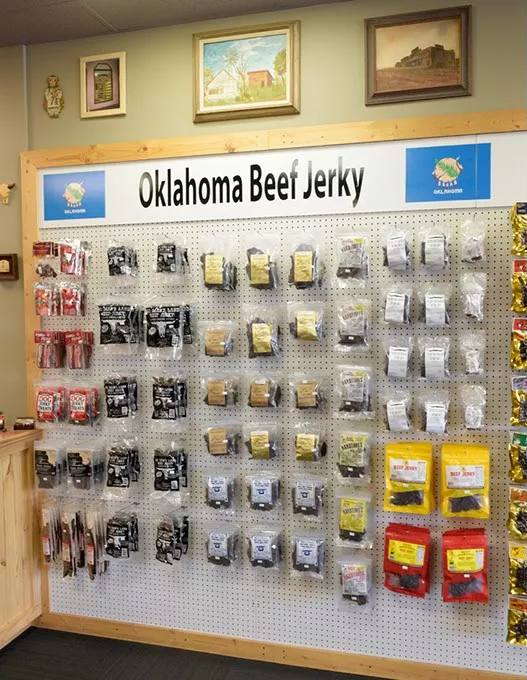 Beef jerky at the Beef Jerky Emporium, Monday, Aug. 29, 2016. - GARETT FISBECK