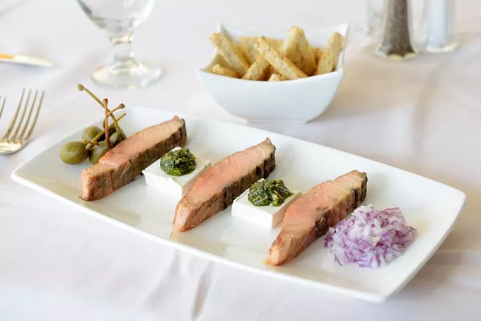 Smoked salmon appetizer at Museum Cafe, Tuesday, Nov. 29, 2016. - GARETT FISBECK