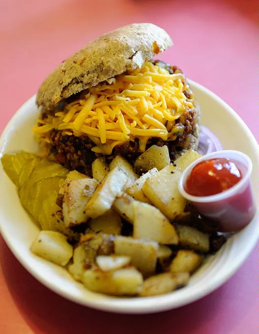 Sloppy Jane sandwich at The Red Cup in Oklahoma City, Monday, March 2, 2015. - GARETT FISBECK