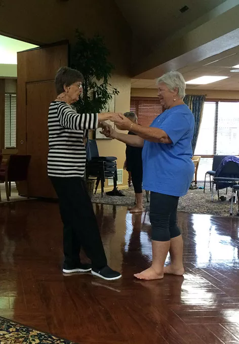 The Golden Swans class at The Fountains at Canterbury helps seniors maintain a healthy lifestyle. | Photo Stephanie Pitts / provided