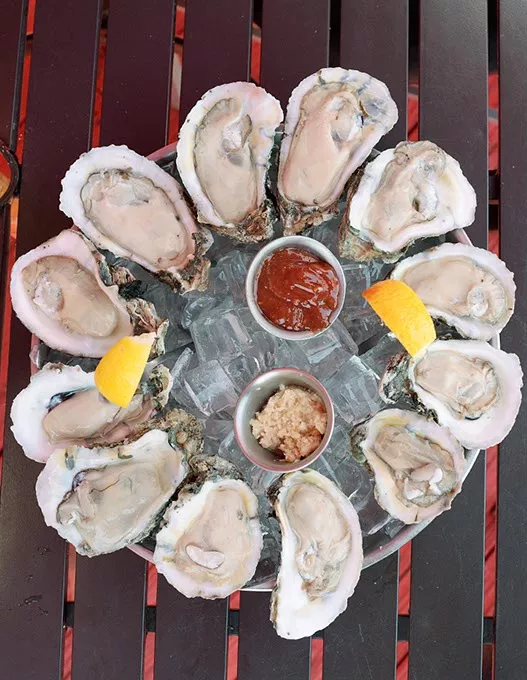 Oysters on the half shell at The Shack, Monday, May 15, 2017. - GARETT FISBECK
