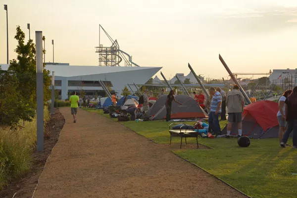 Urban Camping in the Boathouse District offers the fun of camping without the long drive. (provided)