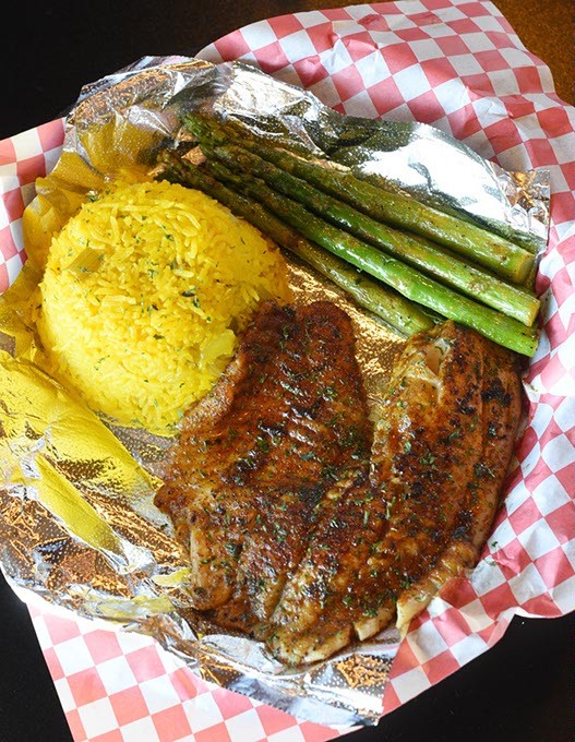 Grilled Tilapia basket at Off The Hook Seafood and More in Oklahoma City, Thursday, July 21, 2016. - GARETT FISBECK