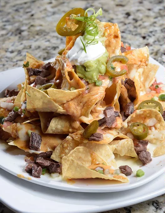 All Mine, Nachos (w/ steak) at Gigglez Bar & Grill, Monday, Sept. 19, 2016. - GARETT FISBECK
