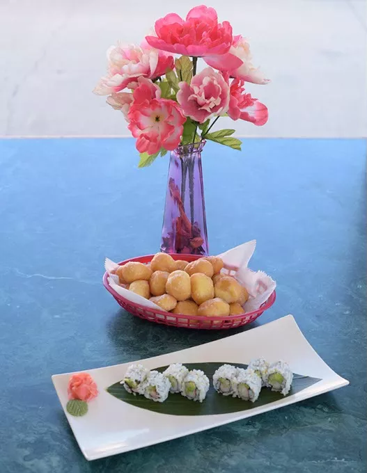 California roll and donut holes at Freshy Donut & Sushi in Oklahoma City, Thursday, Oct. 27, 2016. - GARETT FISBECK