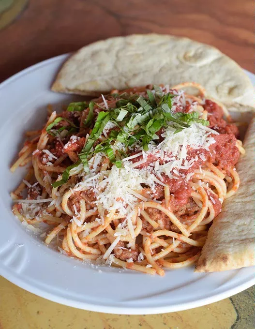 Spaghetti at Sauced, Thursday, March 9, 2017. - GARETT FISBECK