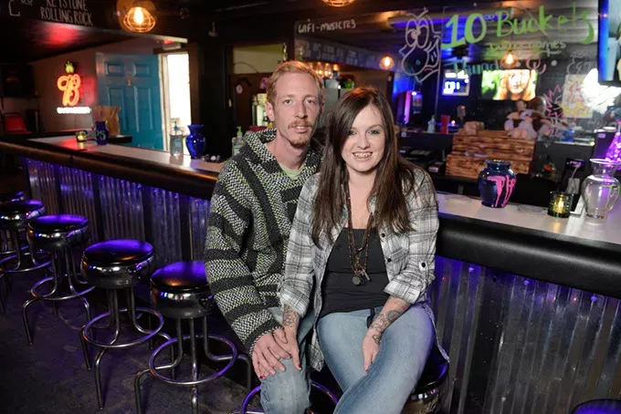 Justin and Sarah Ward at Vices in El Reno, Monday, Nov. 7, 2016. - GARETT FISBECK