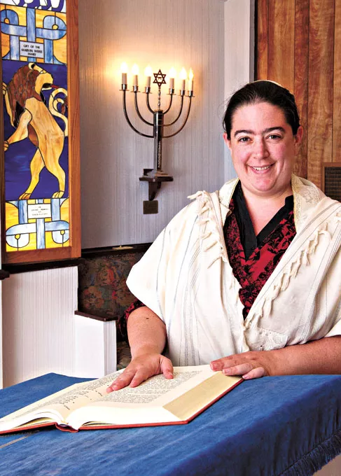 Rabbi Abby Jacobson from Emanuel Synagogue engages in nontraditional food for Hanukkah. | File photo