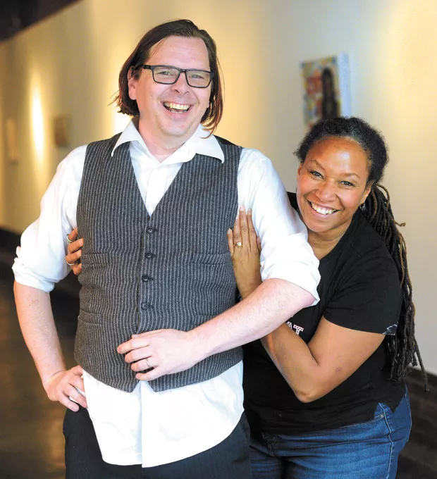 from left David Smith and Suzanne Thomas continue IAO’s mission to support local art. | Photo Gazette / file