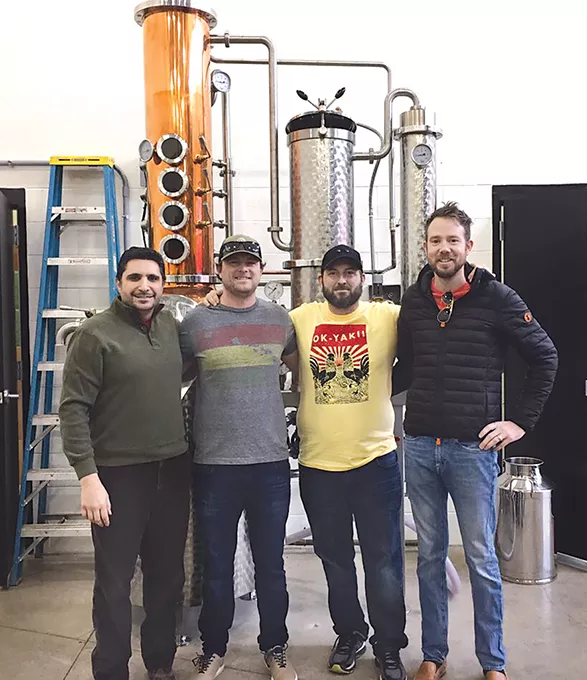 Steven Sands, Erik Tekell, Drew Tekell and Jonathon Stranger are the new ownership group for Praire Wolf Spirits. (Photo provided)