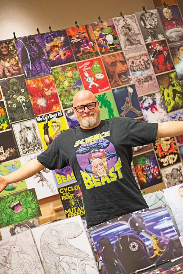 Jerry Bennett is the latest artist-in-residence at Skirvin Paseo Artist Creativity Exposition (SPACE) at The Skirvin Hilton Hotel Oklahoma City. - HEATHER BOND
