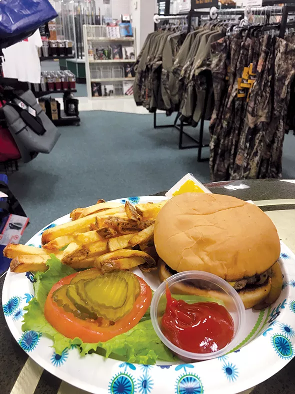 The classic onion burger is one of seven types of onion burgers on the 4U Café menu. - JACOB THREADGILL