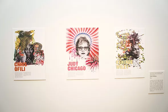 “Icons of Identity” discusses the works of three contemporary artists on posters created in styles reminiscent of their own. - LEARNING + ENGAGEMENT GALLERY / PROVIDED