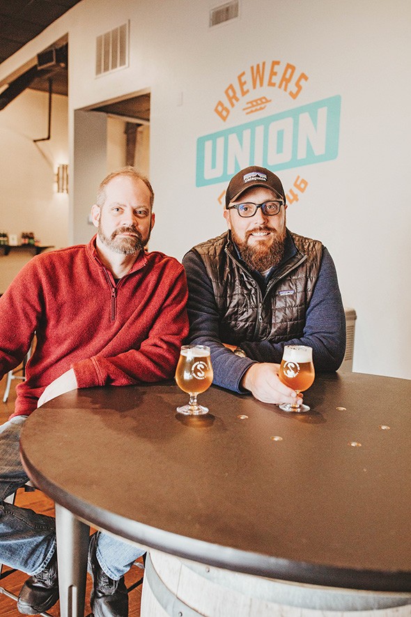 Skydance Brewing owners Nicholas Hodge and Jake Keyes at Brewers Union - ALEXA ACE