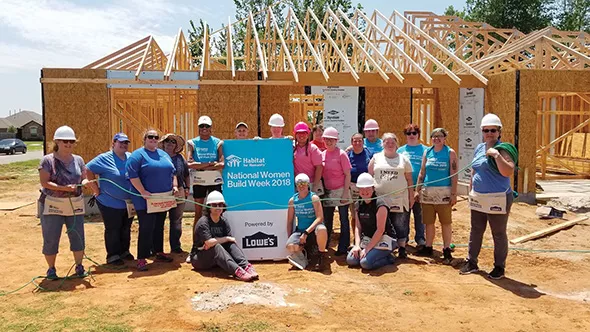 Habitat for Humanity’s Women Build Week encourages women volunteers to help build houses for people in their communities. - CENTRAL OKLAHOMA HABITAT FOR HUMANITY / PROVIDED